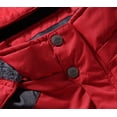 thumbnail image 3 of Fgnfyis Jacket for Men Ski Winter Warm Lined Raincoats with Pockets Big Size Outdoor Mountaineering Thicken Padded Trench Coat Men Red_001 4XL, 3 of 6