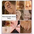thumbnail image 7 of Beaded Nose Hoops for Women Men-316L Surgical Steel Hinged Nose Hoops 16G Clicker Septum Nose Ring Lip Helix Cartilage Hoop Earring Daith Rook Conch Body Piercing Jewelry 6MM 8MM 10MM12MM, 7 of 7