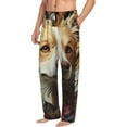 thumbnail image 6 of Salouo Vintage Colorful Flower Puppy Print Pajama Pants for Men, Lounge Pants Elastic Waistband Casual Men's sleepwear Loungewear Sleep Pajama Pant -Small, 6 of 7