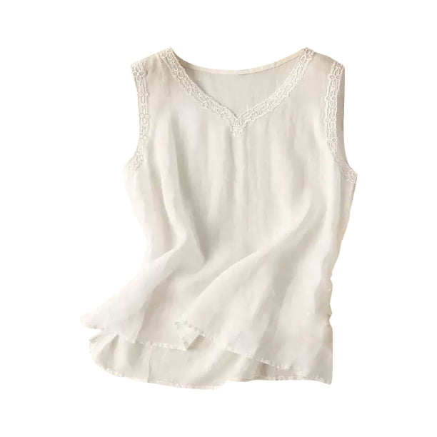 Casual Camisetas de Manga Corta para las Mujeres Cuello Redondo Color Sólido Camiseta, Ligero Imitación Algodón Top de Verano para Diario