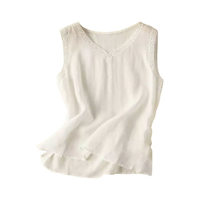 Casual Camisetas de Manga Corta para las Mujeres Cuello Redondo Color Sólido Camiseta, Ligero Imitación Algodón Top de Verano para Diario