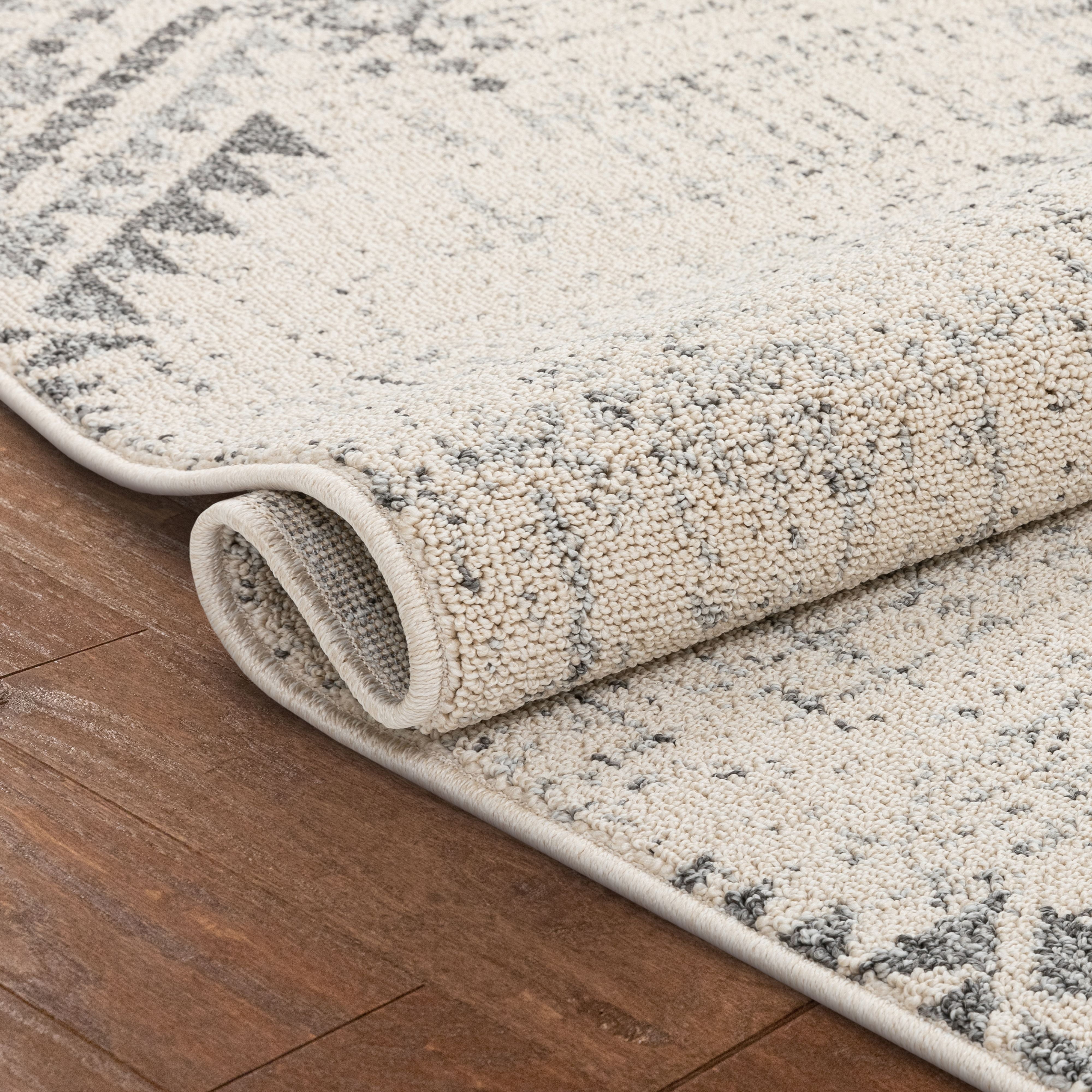 Well Woven Loop-De-Loop Anette Vintage Distressed Grey 3'11 x 5'10" Flat-Weave Area Rug