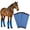 Blue, variant on Horse Fly Boots Set of 4 – Fine Mesh Fly Leggings for Horses, Loose Fitting & Non-Slip, Breathable Natural Air Flow, Reduces Stomping from Horsefly Nuisance