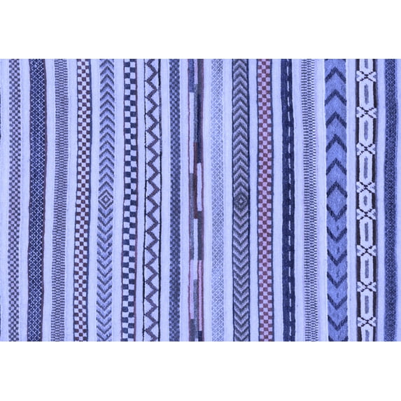 Ahgly Company Indoor Rectangle Abstract Blue Modern Area Rugs, 7' x 9'