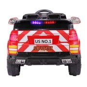 TOBBI-TOYS 12V Electric Kids Ride on Police Toy Car with Remote Control, Real Megaphone, Siren,Bluetooth, Red