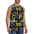 thumbnail image 2 of Pofeuu Rock Your Socks Print Men's Muscle T-Shirt, Sleeveless, Muscle Tank, Classic Muscle Tee Top For Men Casual Sleeveless Muscle T-Shirt Trendy Clothes-X-Large, 2 of 7