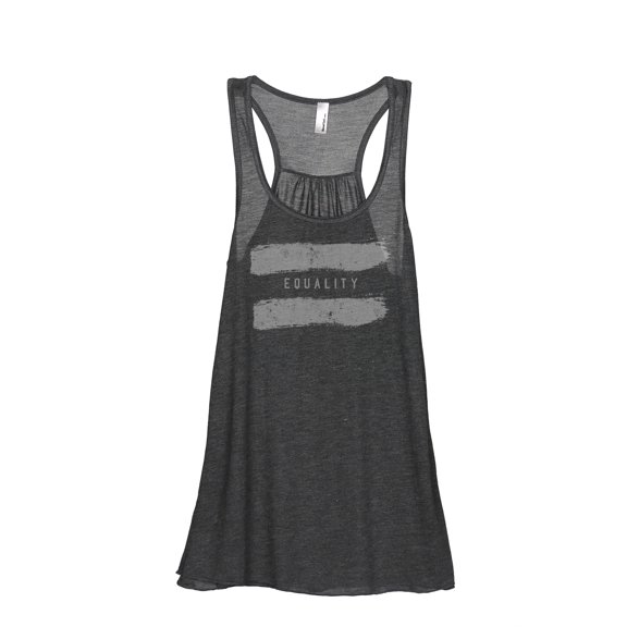 Equality Women's Fashion Sleeveless Flowy Racerback Workout Yoga Tank Top Charcoal Grey 2X-Large