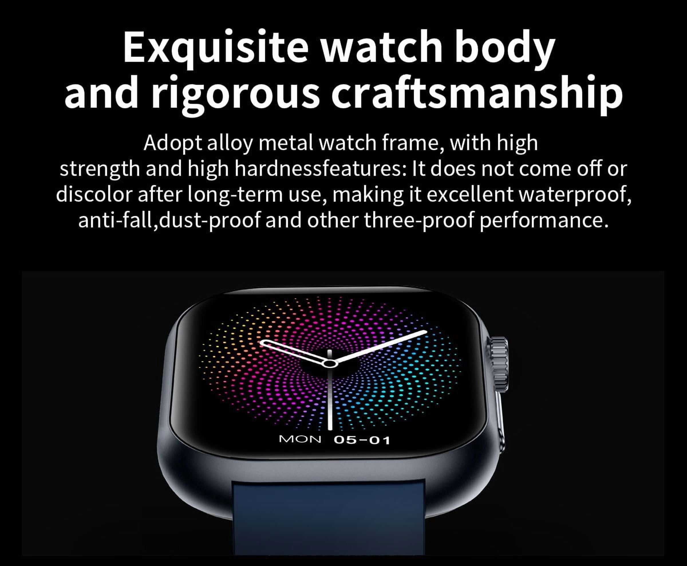 VAYKAL Smart Watch Fitness Tracker for Android and iPhone AMOLED Screen Multiple Sports Modes Pedometer Timer Stopwatch Make/Answer Calls Message Notifications IP68 Waterproof