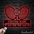 thumbnail image 4 of Handmadetneonsign Tennis Racket Metal Wall Art Light, Tennis Racket Metal Sign Wall Decor, Sport Metal Decor, 4 of 5