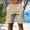 Beige, variant on Fashion YLSDY Mens Shorts Solid Color Casual Drawstring Summer Beach Short Pants Lightweight Elastic Waist Comfy Outdoor Shorts Army Green S