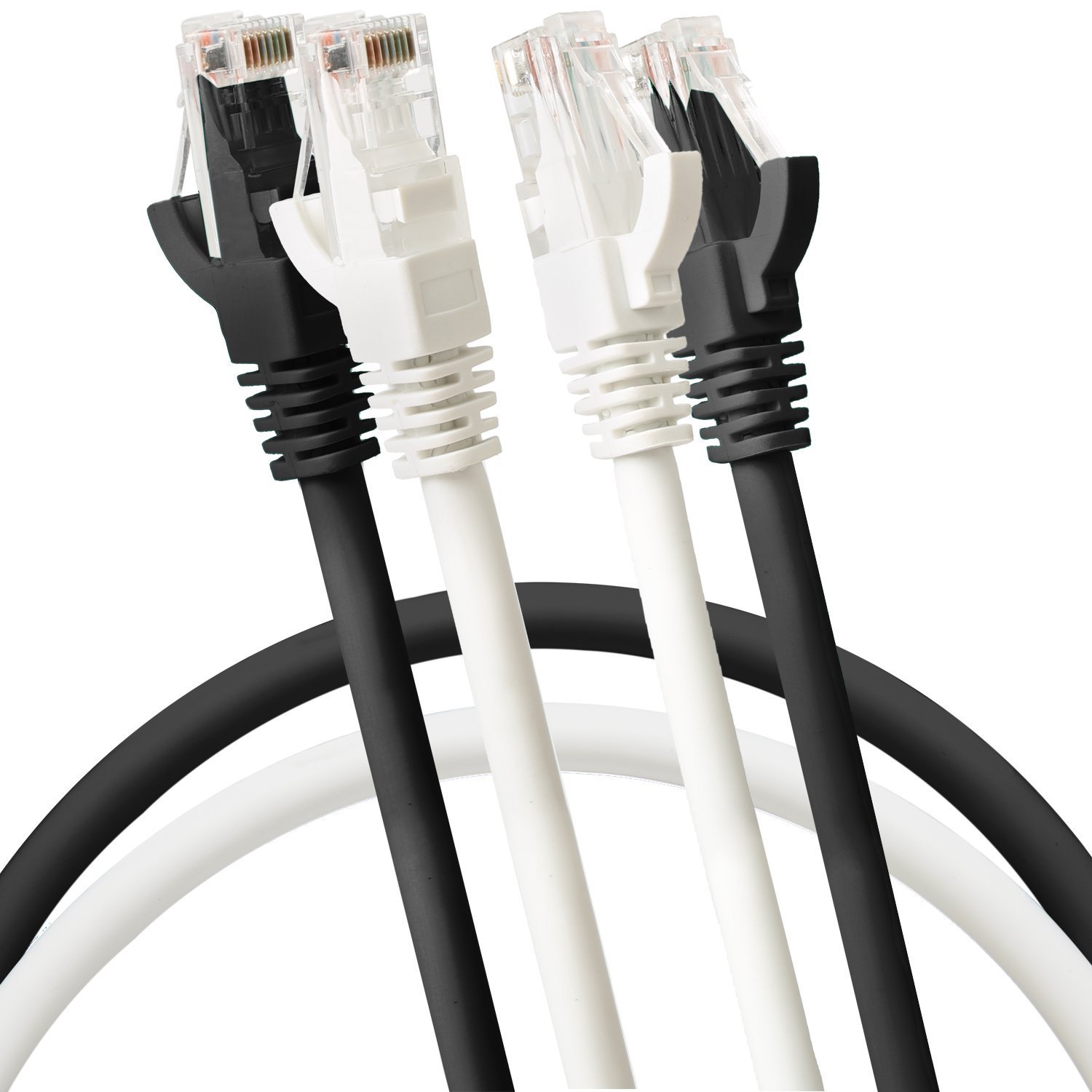 2 Pack Cat6 RJ45 Fast Network Cable 25 Feet Multi Color