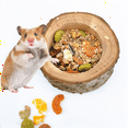 thumbnail image 3 of Cuenco de madera para comida de hámster, ardilla y hámster, juguetes para roer con forma de tronco para animales pequeños, 3 of 7