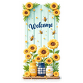 thumbnail image 5 of Decorative Design Welcome Banner Flower Theme Honeybee Pattern Sunflower Display for Home Entrance Outdoor Party Garden, 5 of 7