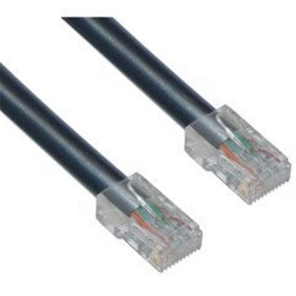 Câble de Brassage Ethernet Noir Cat6 Sans Boot 100 Pieds