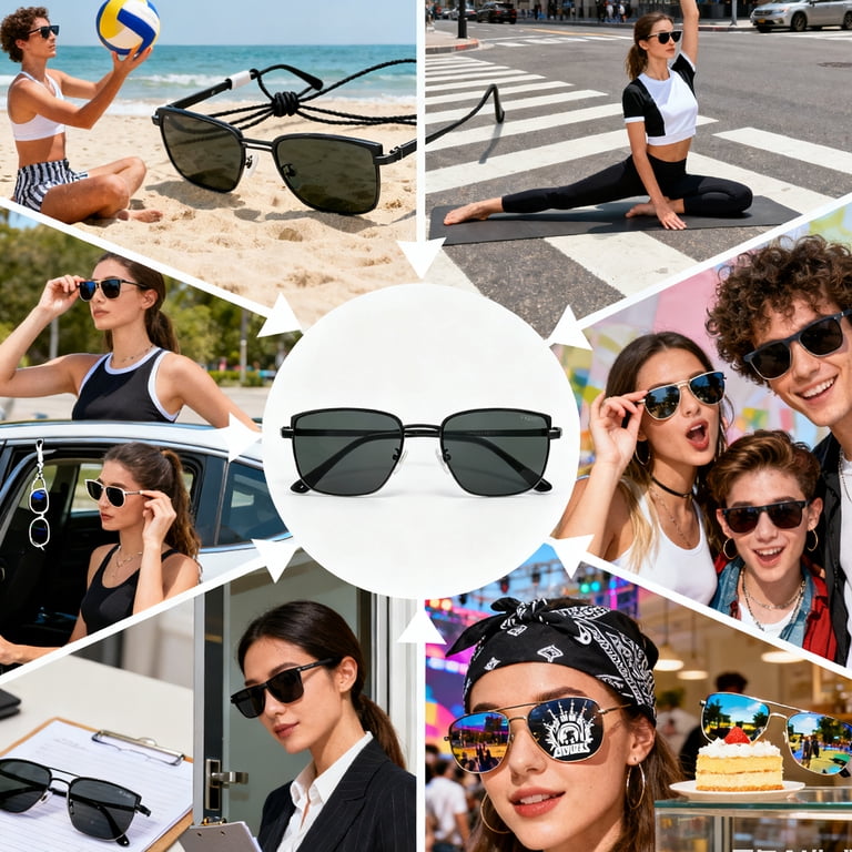 RETRO DARK Gray Oval Sunglasses FOR WOMAN *NEW* Amazon.com: SOJOS Retro Oval Polarized Sunglasses for Women  main image 3