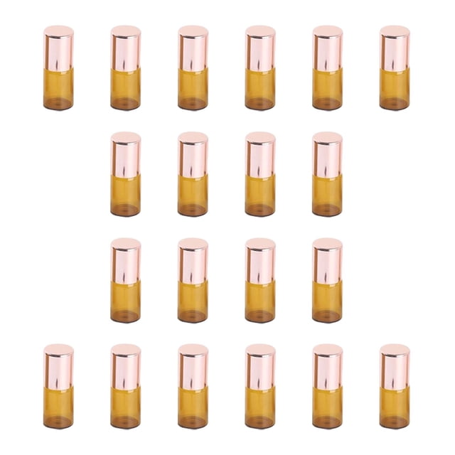 20 piezas vacías de vidrio rodillo bola botellas contenedor accesorio portátil 2ml Zulema Botella de bola de rodillos