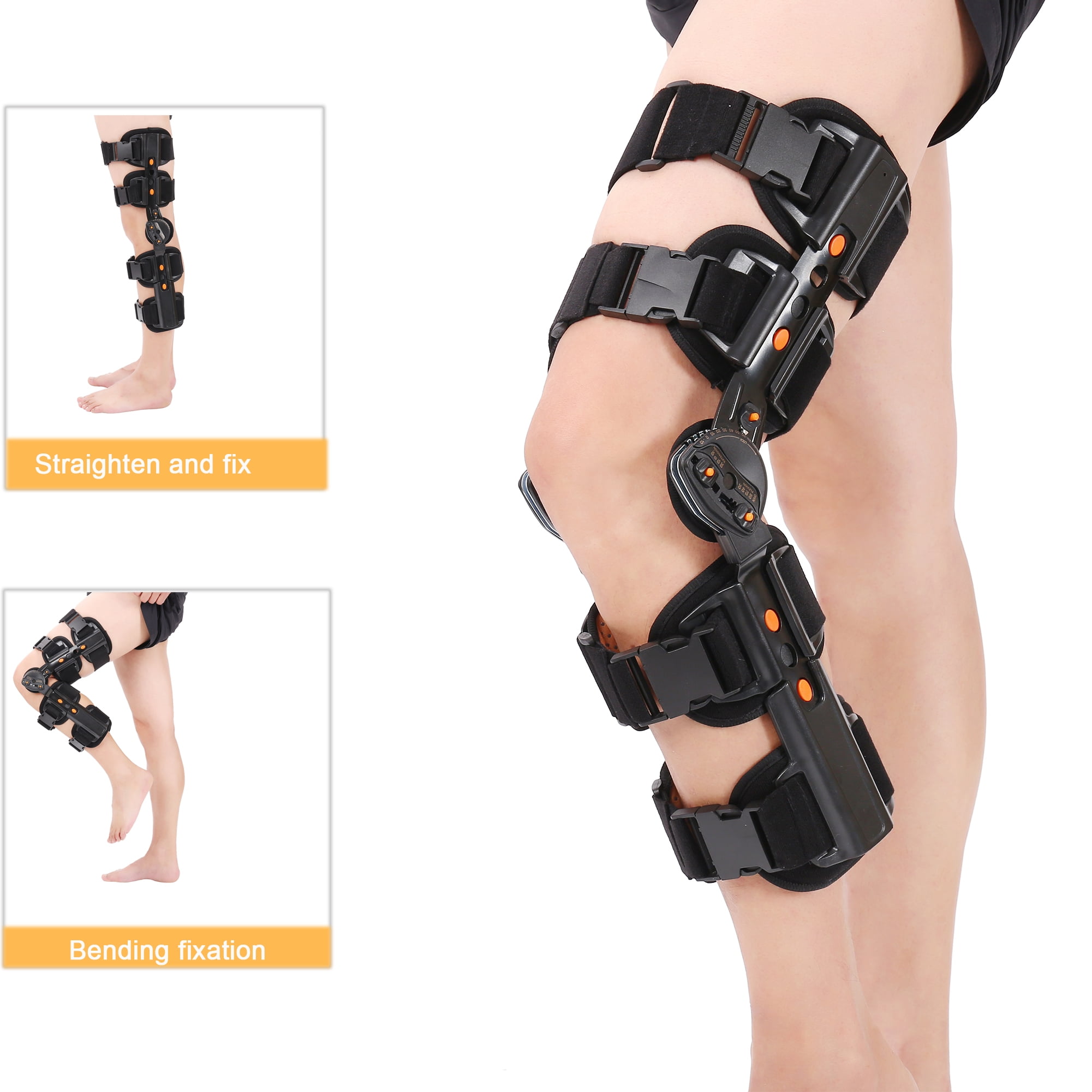 Hinged ROM Knee Brace,Unloader Knee Brace,Knee Immobilizer Brace,ACL, MCL and PCL Injury, Adjustable Orthopedic Support Stabilizer After Surgery