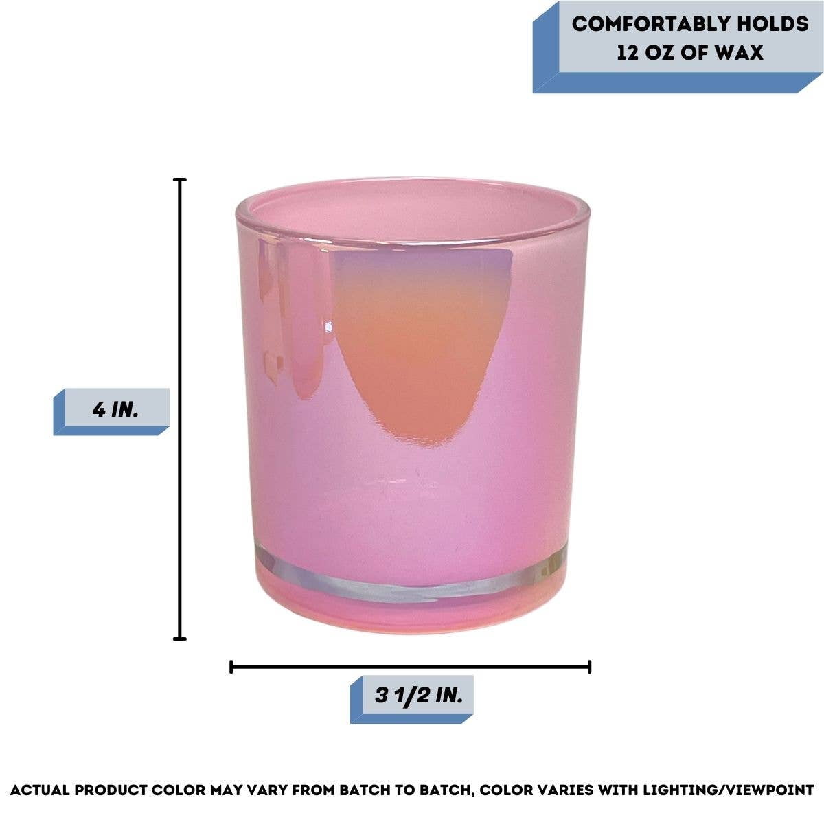14 oz. Havana Iridescent Unicorn Empty Candle making Jar candle vessels for DIY candle-making projects (Box of 36) FREE SHIPPING
