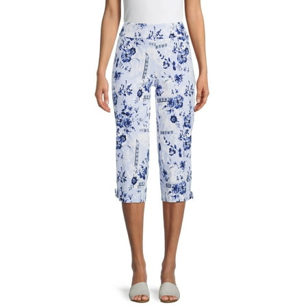 The Pioneer Woman Floral Pull-On Tie Hem Capri Pants