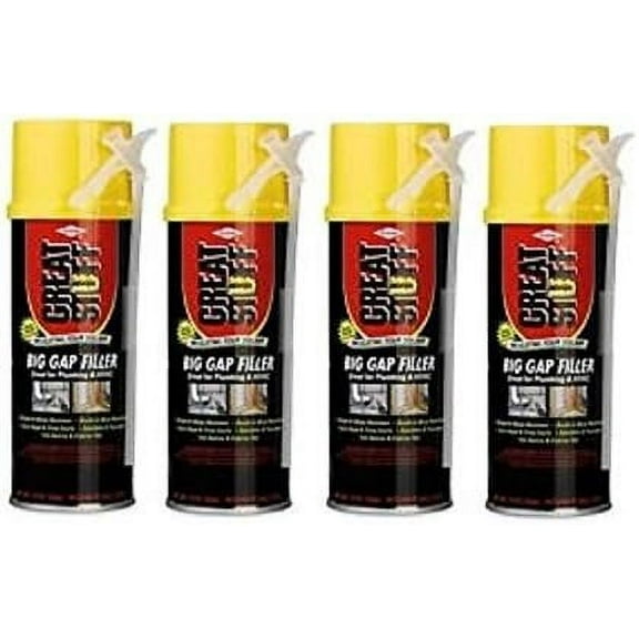 Great Stuff Big Gap Filler Expanding Straw Foam 12-Ounce- 157906 - Pack of 4 Cans