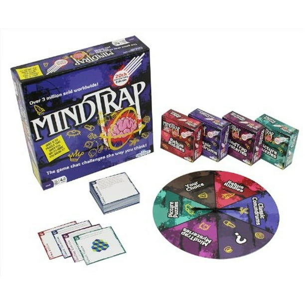 Mind Trap Brain Teaser Board Game - MindTrap 20th Anniversary Edition: The Game That Challenges the Way You Think (Over 3 Million Copies Sold)