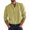Yellow, variant on Men’s Long Sleeve Cotton Linen Shirt Stand Up Collar Breathable Casual Top