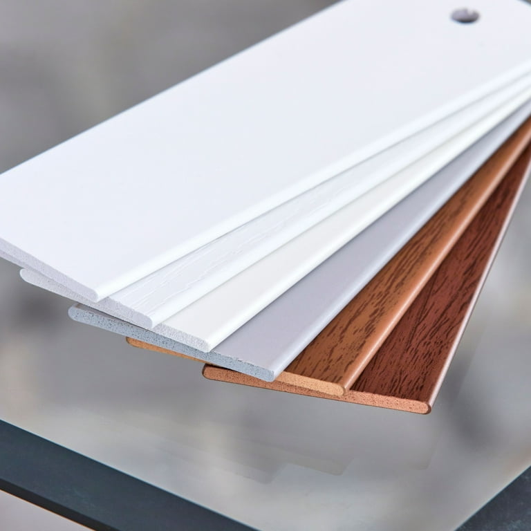 Levolor 2 Inch Cordless Faux Wood Blinds Warm White 27 x 48