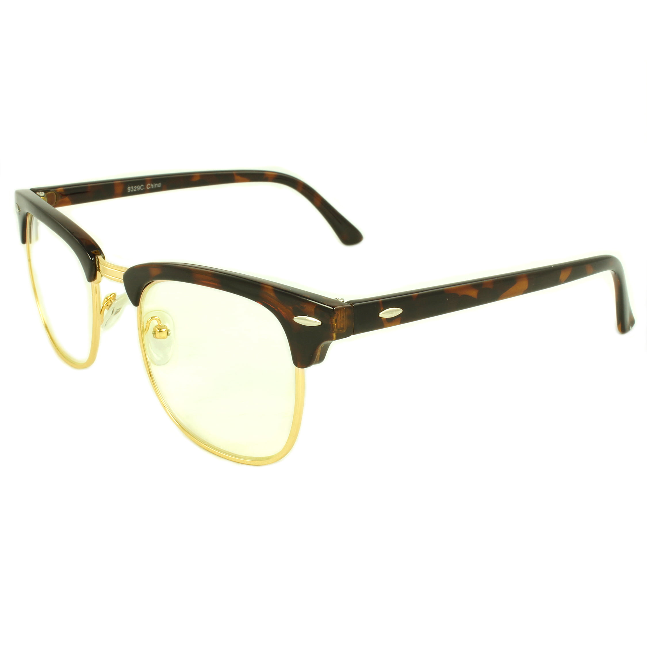 Half Frame Sunglasses White and Golden color Frame Retro Soho Shades Half Brow