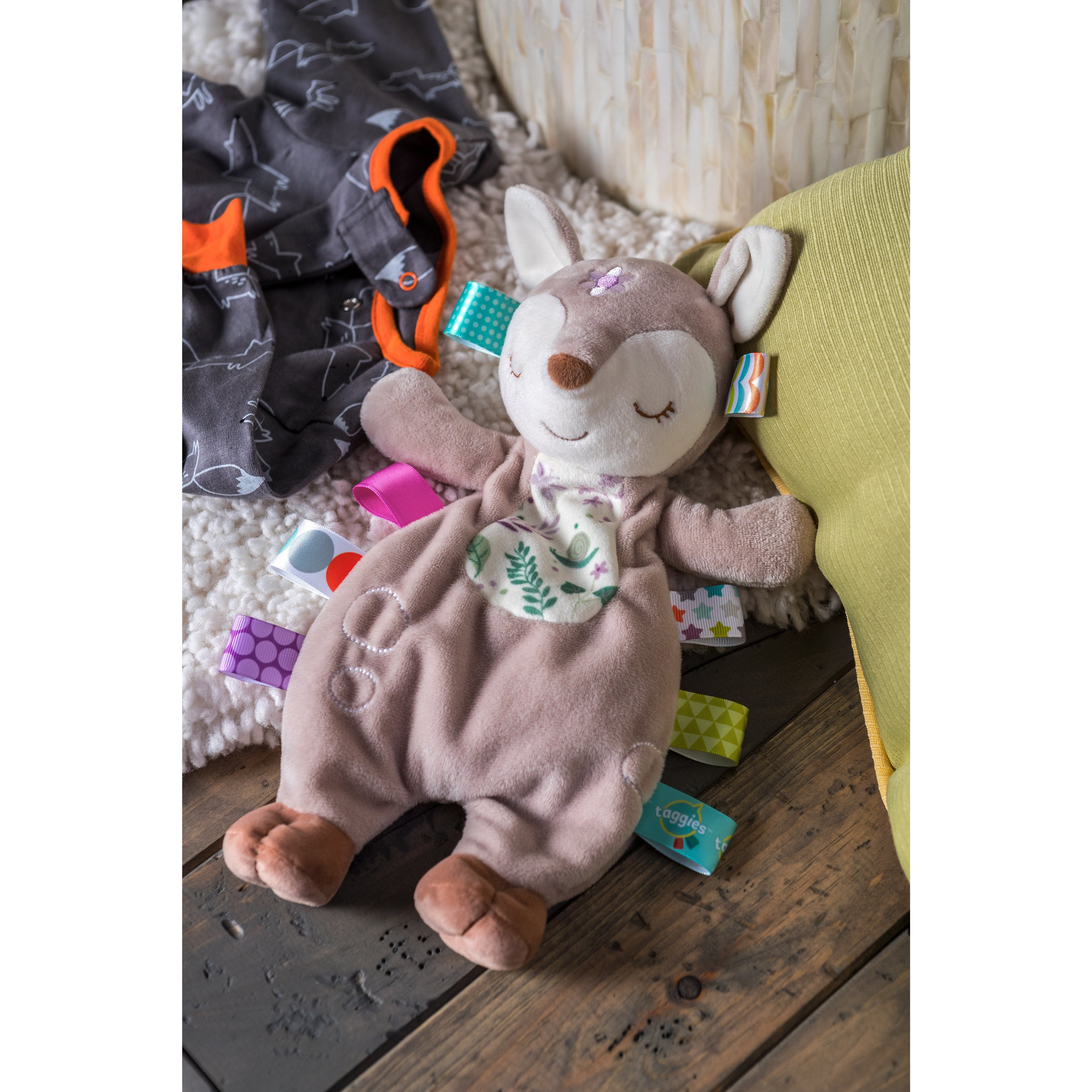 Taggies Lovey Soft Toy, 11-Inches, Flora Fawn