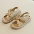 thumbnail image 6 of LUOGENLI Slippers Slippers for Girls Size 6 Boys' Sandals Summer Little Girls' Casual Beach Shoes Children's Fashion Open Toe Soft Sole Baby Shoe Trend Girls Slippers Size 1 Khaki 22, 6 of 7