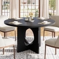 thumbnail image 4 of Table à Manger Ronde de 47 Pouces avec Piédestal - 4 à 6 Places, Meuble Gain de Place pour Cuisine et Appartement, 4 of 7
