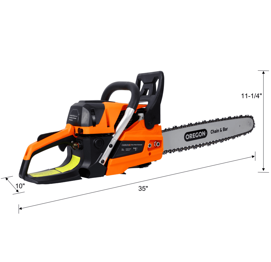 62CC Gas Chainsaw, 20" Oregon Bar & Chain, Powerful Tree Cutting Tool