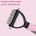 thumbnail image 4 of Suministros de peluquería para mascotas Unique Bargains Rastrillo profesional para subpelo Control de muda para perros y gatos 6.69"x2.76" Rosa, 4 of 6