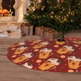 thumbnail image 6 of Rateoe Heart Christmas Hot Cocoa Print Christmas Tree Skirt 36" for Xmas Holiday New Year Party Circle Tree Mat Ornaments Decoration, 6 of 7
