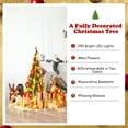 thumbnail image 4 of Gymax 4' Christmas Spruce Pre-lit Poinsettia Tree Decorated Pop-Up Artificial Christmas Tree, 4 of 8