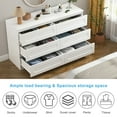 thumbnail image 6 of Yardi Yarda Modern 6 Drawers Cabinet, Storage Dressers with Sturdy Slide, Wooden Dresser Chests for Indoor as Living Room, Bedroom, White, 6 of 14