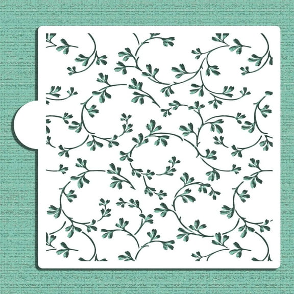 Garden Vine Cookie and Craft Stencil | CM219 by Designer Stencils | Cookie Decorating Tools | Baking Stencils for Royal Icing, Airbrush, Dusting Powder