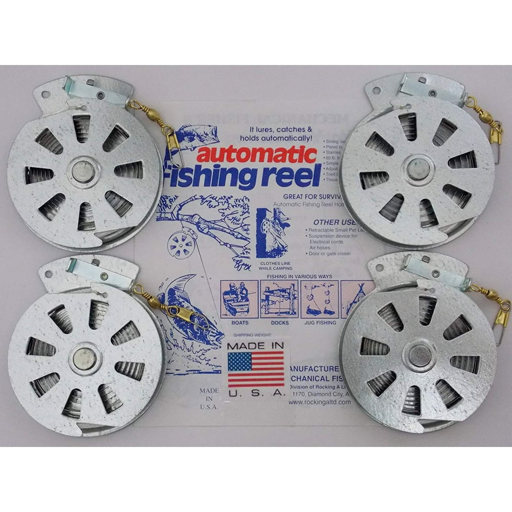 6 Pack Mechanical Fisher's Yo Yo Fishing Reels (Flat