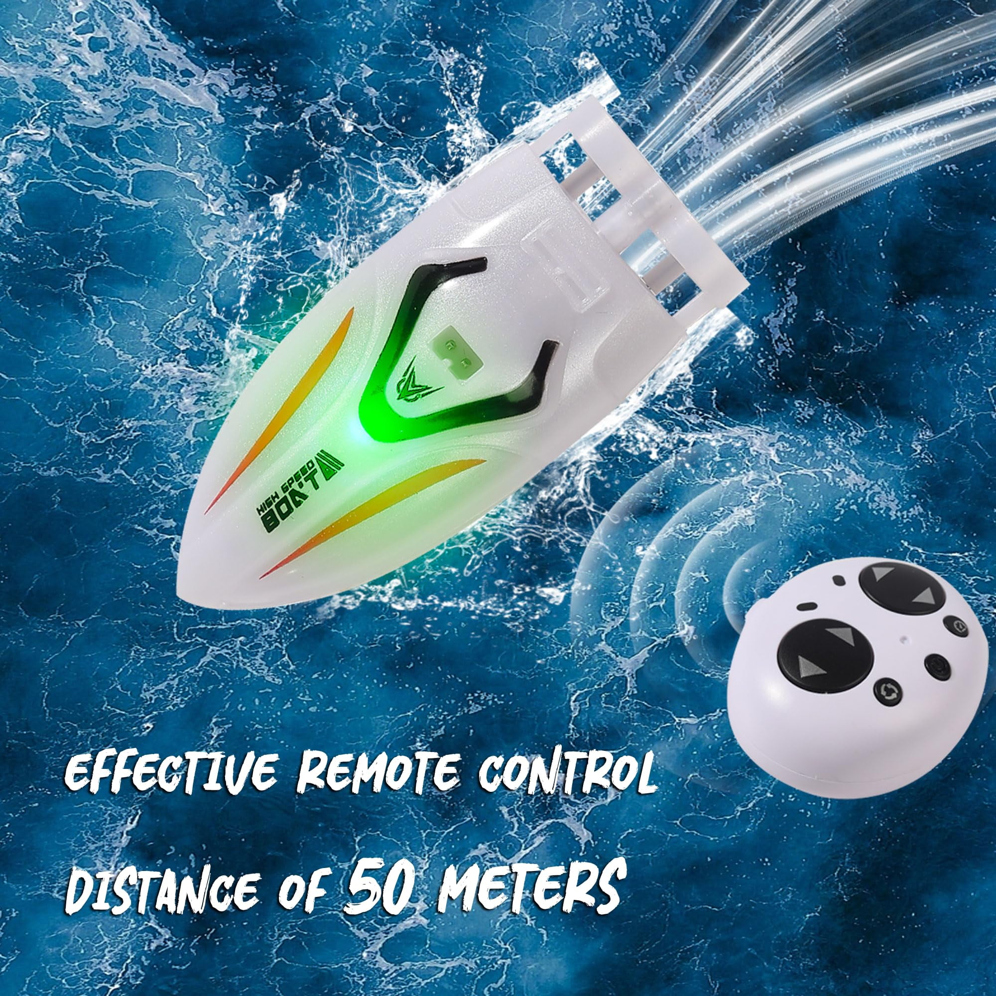 Mini Remote Control Boat RC Boat 360 Rotating 2.4 G Build in Rechargeable Battery Lake Swimming Pools Bathtubs Stunt Remote Control Boats