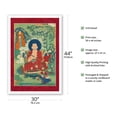 thumbnail image 2 of Kalika The Elder - One of the Sixteen Great Arhats (Buddhist Elders) - Vintage Tibetan Thangka Buddhist Painting - Tibet, 13th Century - Fine Art Matte Paper Print (Unframed) 30x44in, 2 of 4