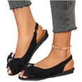 thumbnail image 6 of GERsome Flats for Women Open Toe Slingback Slip-On Ballet Flats Work Office Dress Shoes Comfort Walking, Size 7.5, 6 of 9