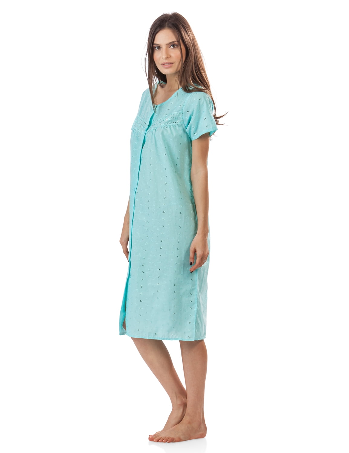 casual nights women's short sleeve eyelet embroidered house dress Everlane Eyelet Mini Shift Dress In Bone, Size XXS, Cotton