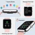 thumbnail image 2 of Pink Smart Watch for Men Women Sports Watch Pedometer Sleep Monitor Heart Rate Blood Pressure Smartwatch Connected Bracelet for, 2 of 5