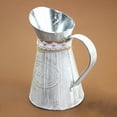 thumbnail image 6 of Shabby Chic Metal Pitcher Flower Vase White Vintage Succulent Planter Barrel for Office Decor Farmhouse Jug Plant Container, 6 of 9