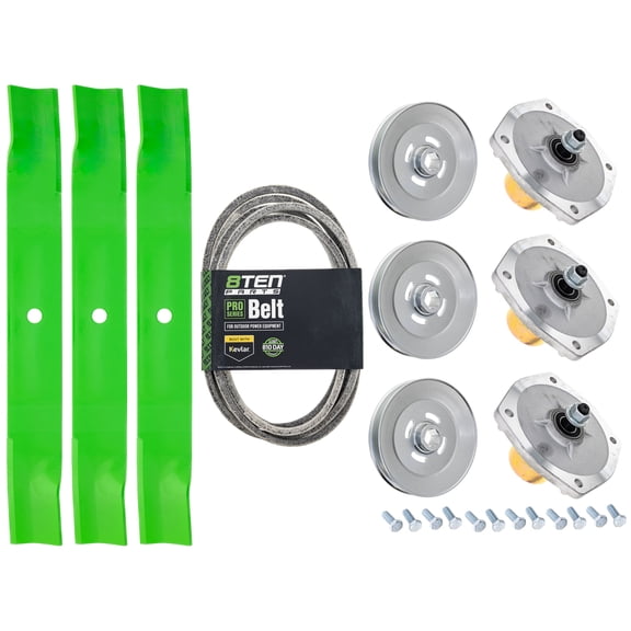 8TEN Blade Spindle Belt Kit for Kubota Z421 Z422 RCK60P-400Z 60-inch K5647-34340 MK1013886