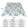 thumbnail image 3 of Salouo Vintage Blue Floral Print Bed Blankets,Flannel Blanket Comfortable Air Conditioning Blanket Lightweight Blanket for Sofa Bed Travel & Couch -60"x50", 3 of 8