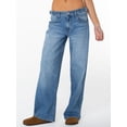 thumbnail image 3 of Celebrity Pink Women's and Women's Plus Wide Leg Baggy Jeans with Tab Waist, Sizes XS-4X, 3 of 6