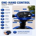 thumbnail image 4 of Mobigogo Lightweight Mobility Scooter for Seniors & Adults, 4-Wheel Foldable Travel Scooter 52lb, Airline Approved Portable Electric Scooter with Removable Battery, 300lb Capacity, Blue, 4 of 8