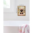 thumbnail image 4 of Drsoum Black Cat Canvas Wall Art Pink Fashion Bubble Bath Wall Decor Paintings Cute Animal Poster Prints Rustic Aesthetic Home Decor for Bathroom 8x10in Brown Framed, 4 of 7