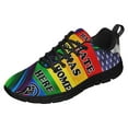 thumbnail image 2 of Hate Has No Home Here Lgbt Pride Running Shoes Sneakers Mesh Black Size 4, 2 of 5